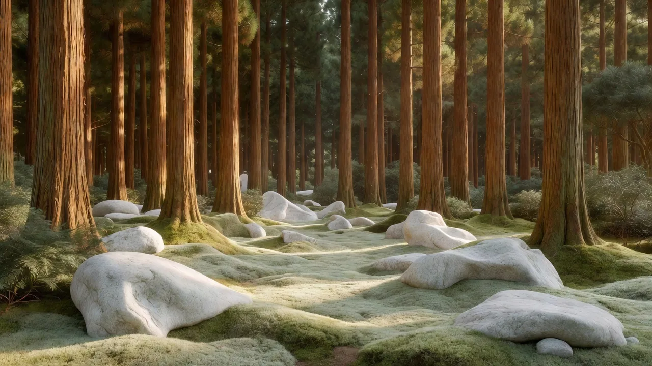 Serene Cedar Forest